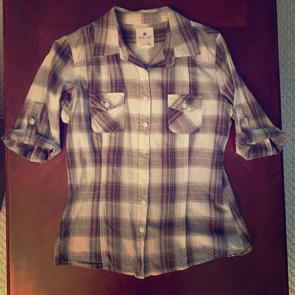 Nollie brand plaid top